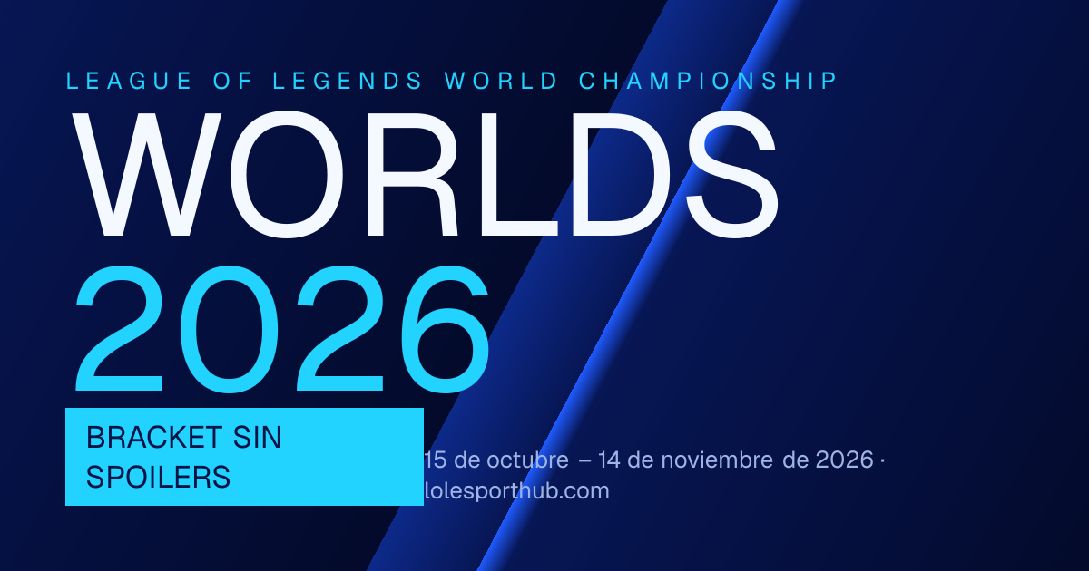 Worlds 2026: bracket y horarios sin spoilers | LoL Esports Hub
